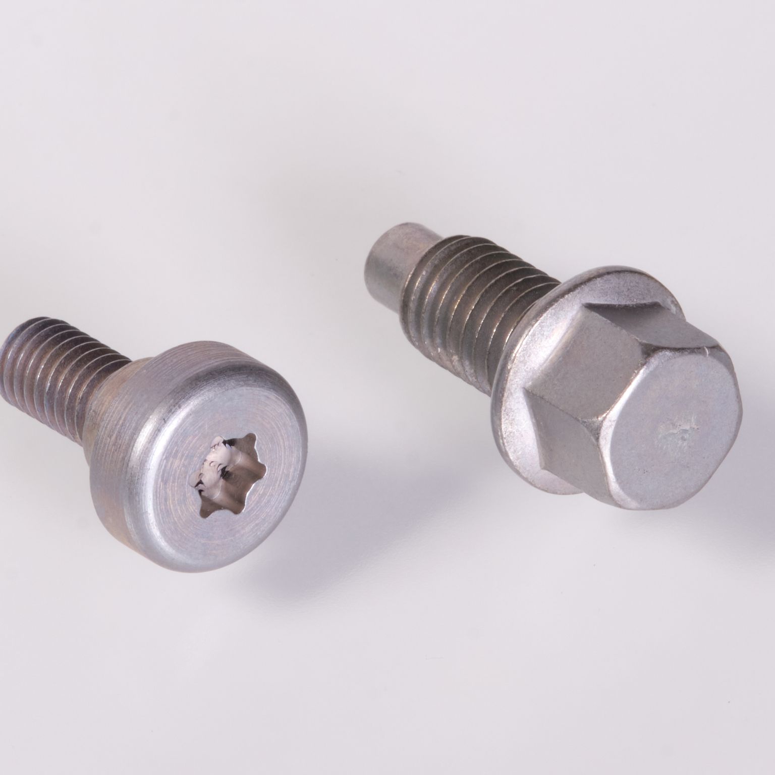 Screws with different head styles